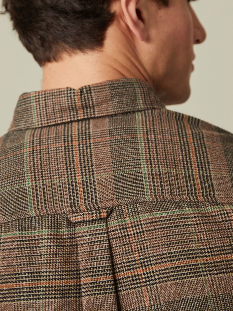 Brun clair - Vérifiez chemise à manches longues - Image 4 of 8