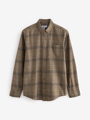 Light Brown Check Long Sleeve Shirt - Image 6 of 8