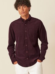 Burgundy Corduroy Long Sleeve Shirt - Image 3 of 8