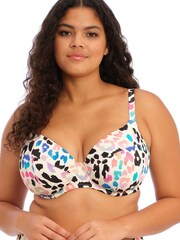 Elomi Animal Print Multi Party Bay Underwire Plunge Bikini Top - Image 2 of 4
