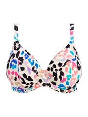 Elomi Animal Print Multi Party Bay Underwire Plunge Bikini Top - Image 4 of 4