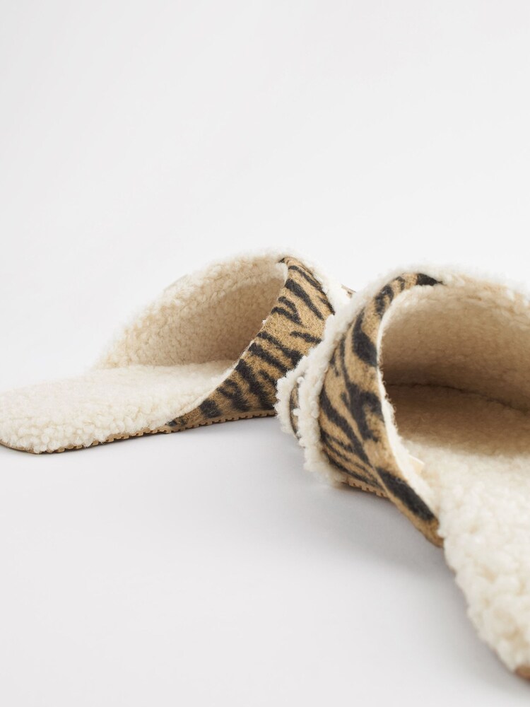 Animal Tan Crossover Mule Slippers - Image 6 of 6