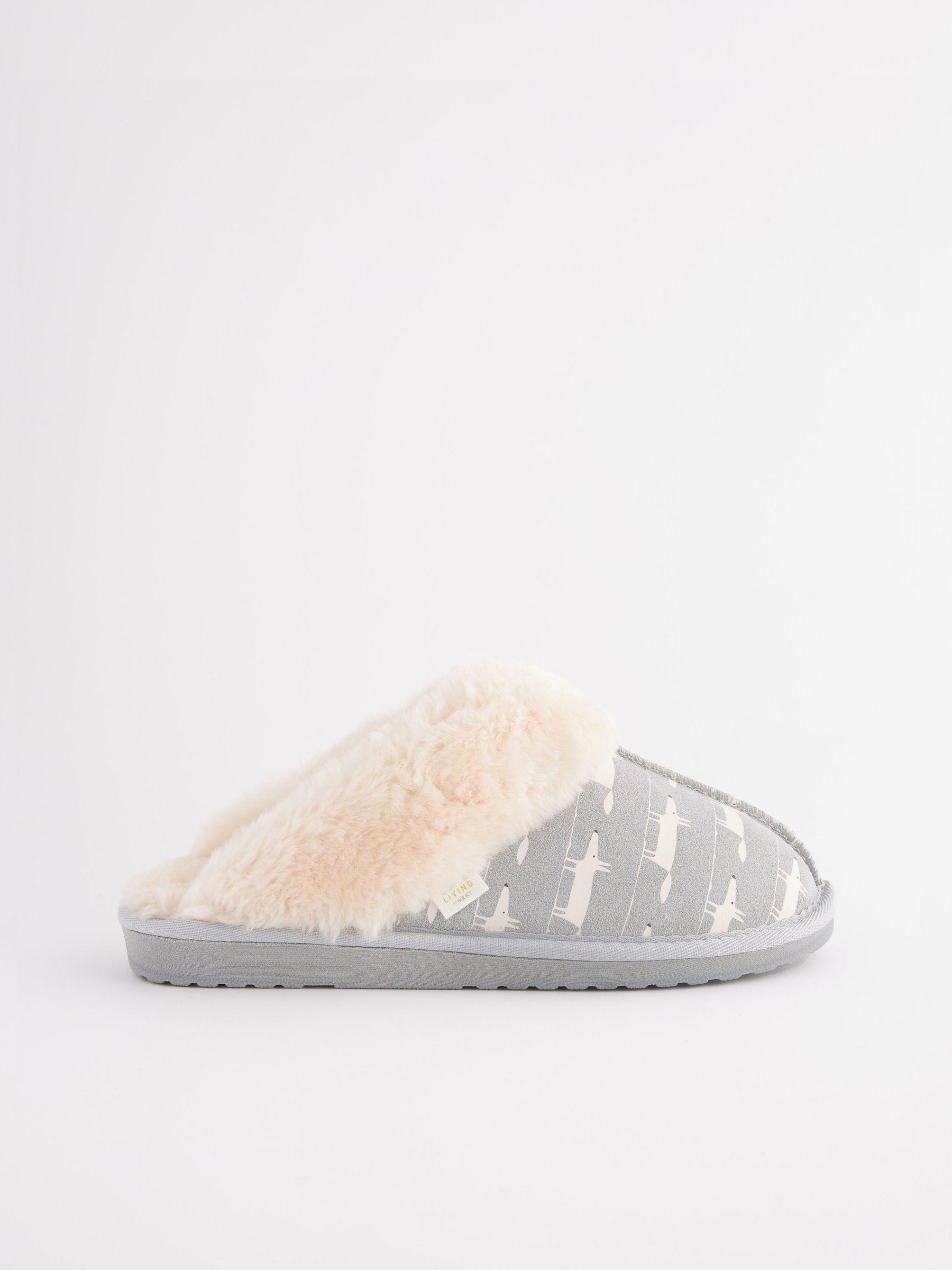 Grey Mr Fox Scion at Next Suede Mule Slippers