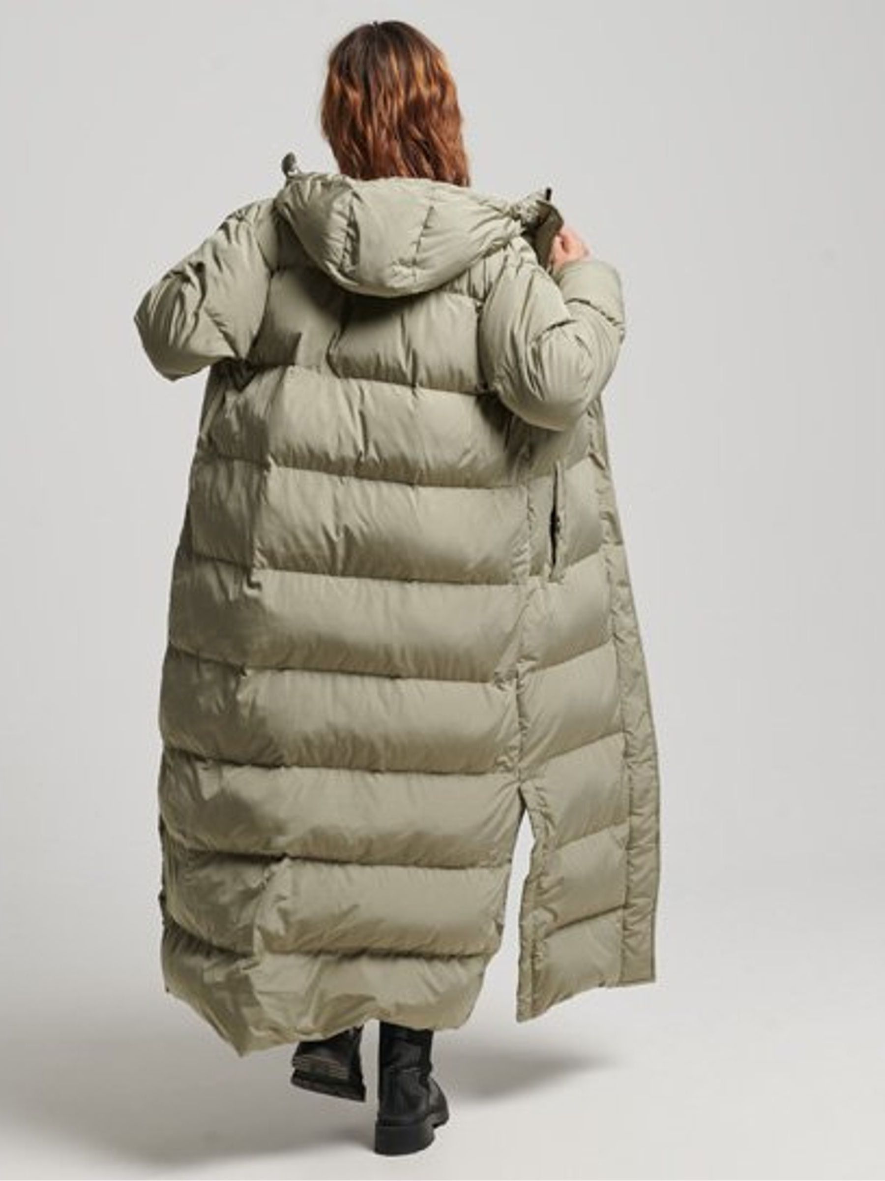 Buy Superdry Green Hooded Maxi Puffer Coat from Next Luxembourg
