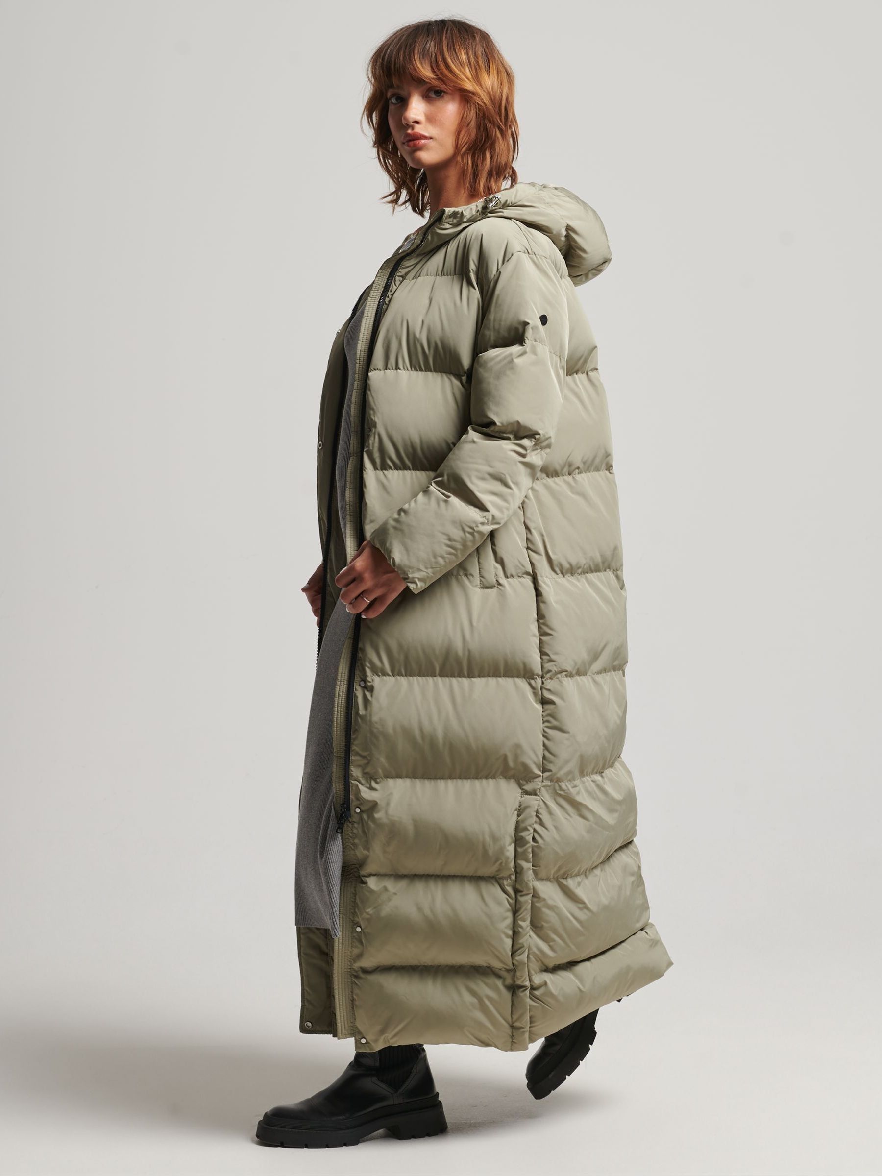 Buy Superdry Green Hooded Maxi Puffer Coat from Next Luxembourg