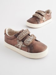 Bronze Brown Standard Fit (F) Glitter Star Trainers - Image 1 of 6