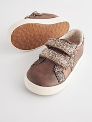 Bronze Brown Standard Fit (F) Glitter Star Trainers - Image 4 of 6