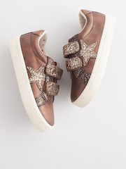 Bronze Brown Standard Fit (F) Glitter Star Trainers - Image 5 of 6
