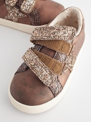 Bronze Brown Standard Fit (F) Glitter Star Trainers - Image 6 of 6