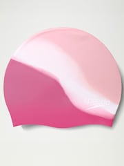 Speedo Pink/White Kids Silicone Swim Cap - Image 2 of 5