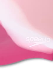 Speedo Pink/White Kids Silicone Swim Cap - Image 4 of 5