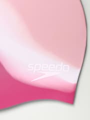 Speedo Pink/White Kids Silicone Swim Cap - Image 5 of 5