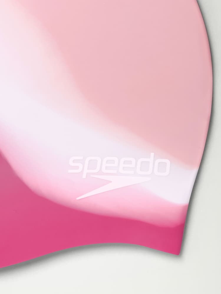 Speedo Pink/White Kids Silicone Swim Cap - Image 5 of 5