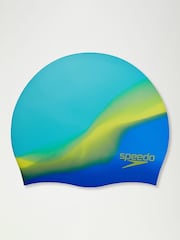 Speedo Blue/Yellow Kids Silicone Swim Cap - Image 1 of 4