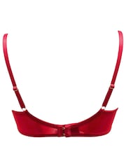 Pour Moi Red For Your Eyes Only Underwired Quarter Cup Bra - Image 4 of 4