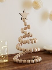 Natural Wooden Bobbin Christmas Tree Ornament - Image 1 of 5