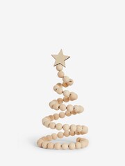 Natural Wooden Bobbin Christmas Tree Ornament - Image 3 of 5