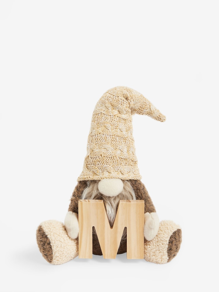 Natural Plush Alphabet Gonk Christmas Decoration - Image 1 of 6 Natural Plush Alphabet Gonk Christmas Decoration - Image 1 of 6