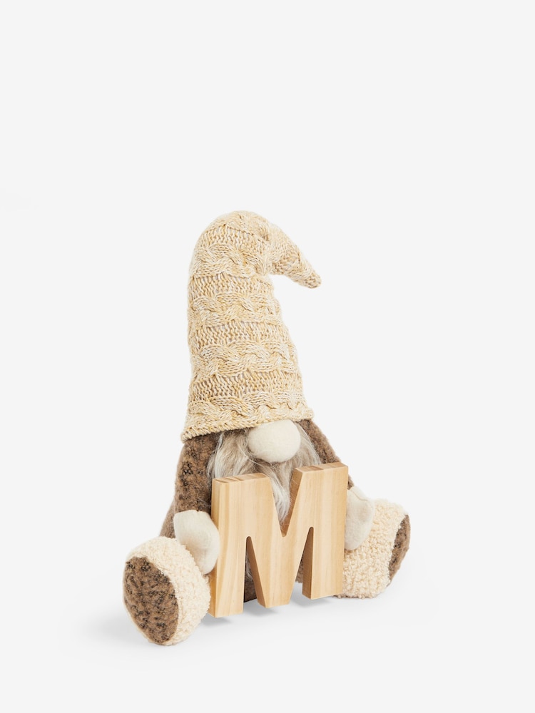 Natural Plush Alphabet Gonk Christmas Decoration - Image 2 of 6