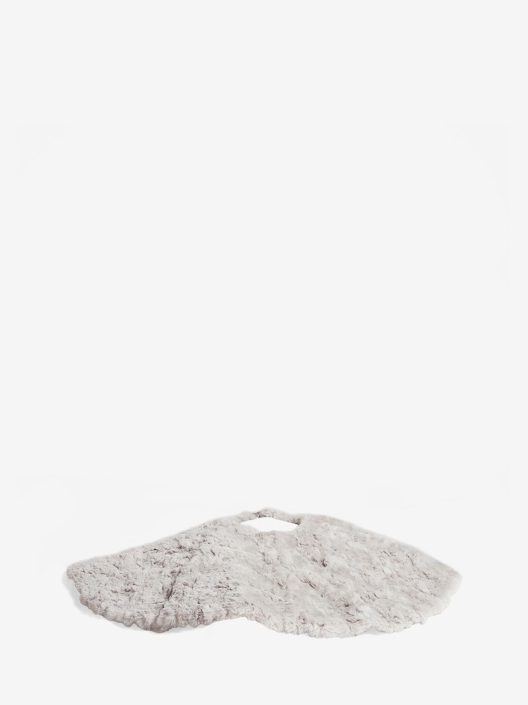 Grey Faux Fur Christmas Tree Skirt - Image 2 of 4 Grey Faux Fur Christmas Tree Skirt - Image 2 of 4