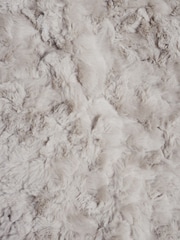 Grey Faux Fur Christmas Tree Skirt - Image 3 of 4