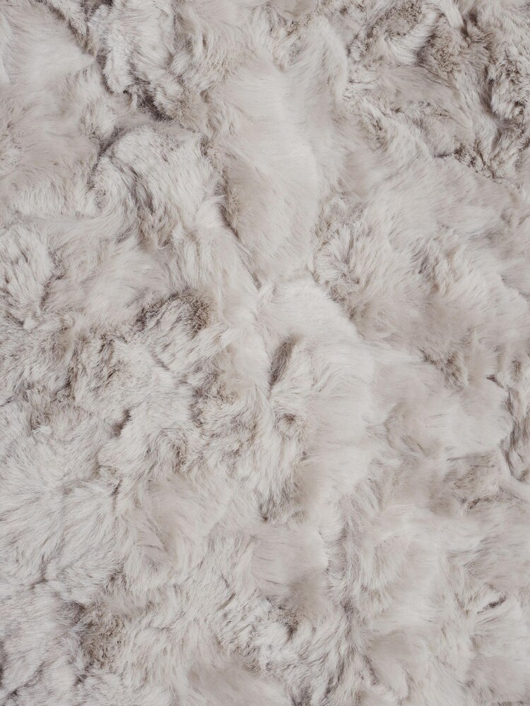 Grey Faux Fur Christmas Tree Skirt - Image 4 of 4
