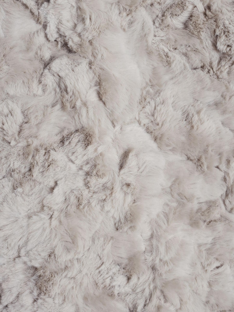 Grey Faux Fur Christmas Tree Skirt - Image 4 of 4 Grey Faux Fur Christmas Tree Skirt - Image 4 of 4