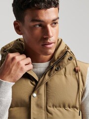 Superdry Brown Everest Faux Fur Puffer Gilet - Image 5 of 6