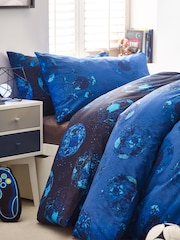 Blue Football Duvet Cover and Pillowcase Set - Image 2 of 6