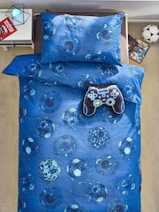 Blue Football Duvet Cover and Pillowcase Set - Image 4 of 6