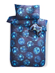 Blue Football Duvet Cover and Pillowcase Set - Image 5 of 6
