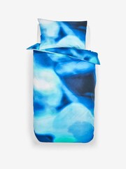 Navy Blue Ombre Print Duvet Cover and Pillowcase Set - Image 5 of 7