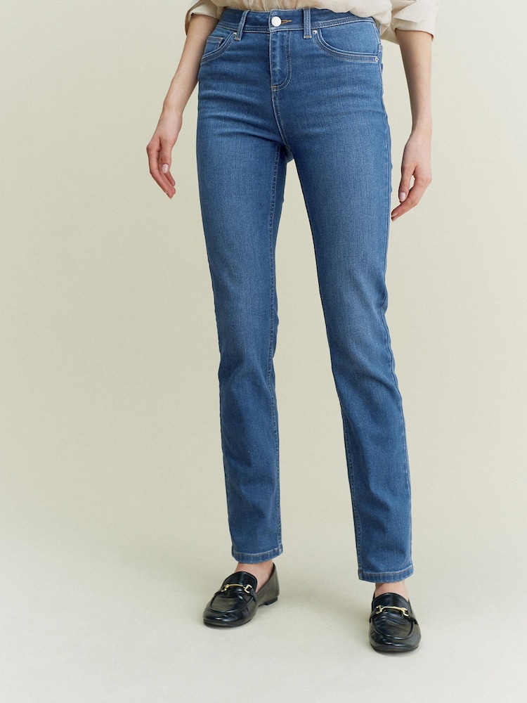 Bleu moyen - Jean slim super doux - Image 3 of 6