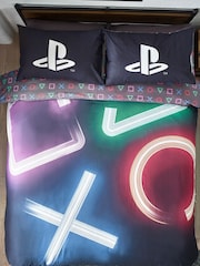 Black PlayStation 100% Cotton Duvet Cover And Pillowcase Set - Image 10 of 15