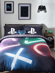 Black PlayStation 100% Cotton Duvet Cover And Pillowcase Set - Image 12 of 15