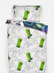 Minecraft Navy Gaming Duvet Cover And Pillowcase Set - Image 5 of 7