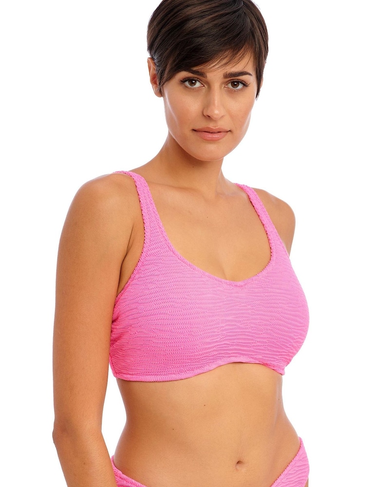 Freya Pink Ibiza Waves Underwired Bralette Bikini Top - Image 1 of 1 Freya Pink Ibiza Waves Underwired Bralette Bikini Top - Image 1 of 1