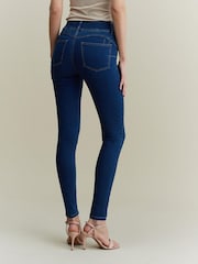 Dark Blue Super Stretch Soft Sculpt Pull-On Denim Leggings - Image 3 of 6