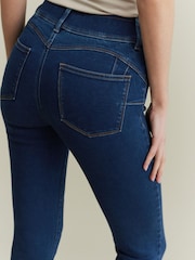 Dark Blue Super Stretch Soft Sculpt Pull-On Denim Leggings - Image 4 of 6
