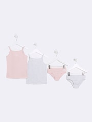 طقم ملابس داخلية وسترات مكون من 4 قطع للبنات 100% من River Island - Image 1 of 4