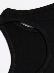 River Island Black Girls  Love Crop and Cycle 100% Cotton Short Set - Image 4 of 5