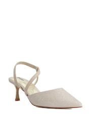 Dune London Gold Charming Court Shoes - Image 2 of 5