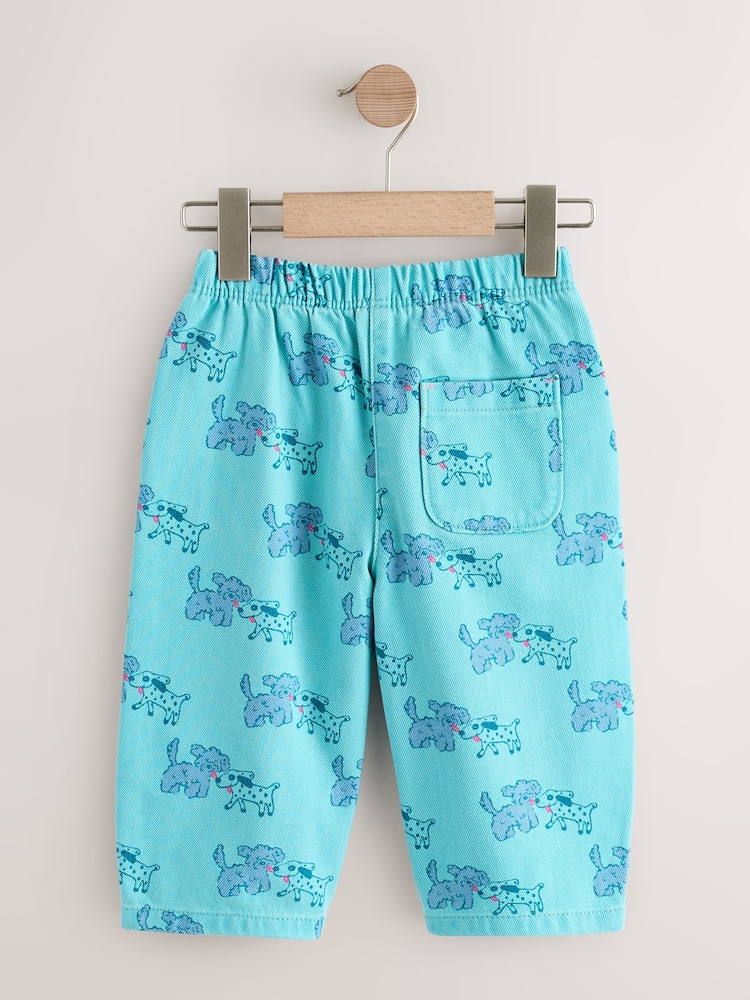 Bleu motif chien - Jean imprimé (3mois -7an) - Image 2 sur 4