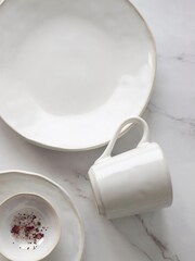 Dutch Rose Set of 4 White Dinner Plates 215CM - Image 1 of 4