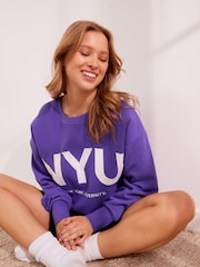 Violet Purple NYU Graphic Sweatshirt - Image 4 of 7