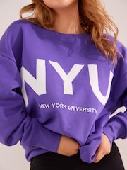 Violet Purple NYU Graphic Sweatshirt - Image 5 of 7