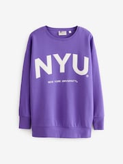 Violet Purple NYU Graphic Sweatshirt - Image 6 of 7