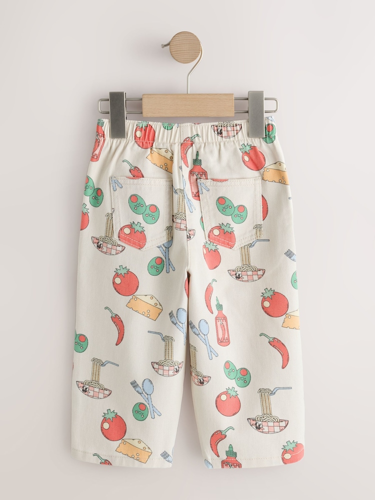 Ecru Food Printed Jeans (3mths-7yrs) - Image 2 of 4