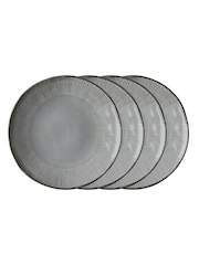 Dutch Rose Grey Set of 4 Dinner Plates Set of 4 Dinner Plates - Image 2 of 2