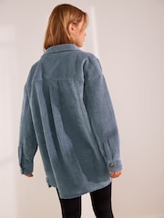 Blue Corduroy Lightweight Shacket - Image 3 of 6
